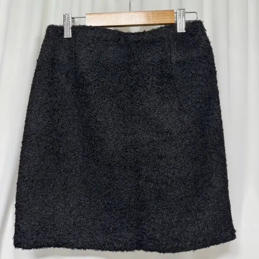 [BUNJANG] Black Boucle Mini Skirt / [새상품] 블랙 부클 뽀글이 미니스커트