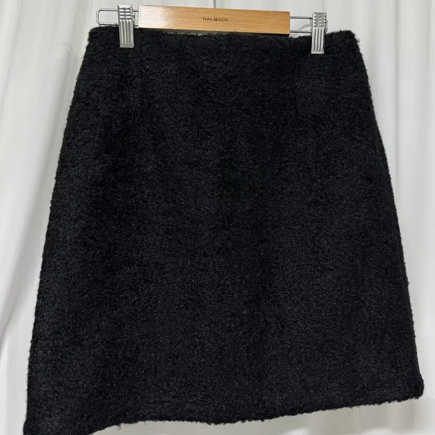 [BUNJANG] Black Boucle Mini Skirt / [새상품] 블랙 부클 뽀글이 미니스커트