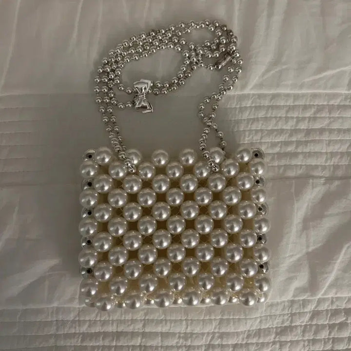 [BUNJANG] Numbering Pearl Bag (Used) / 넘버링 진주백 (5회착용)