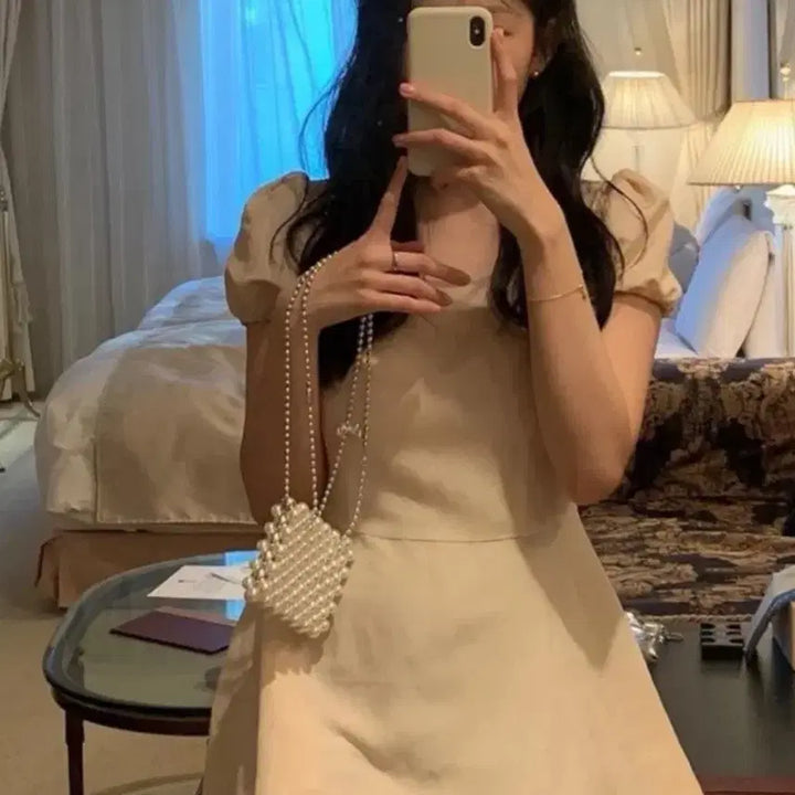 [BUNJANG] Numbering Pearl Bag (Used) / 넘버링 진주백 (5회착용)