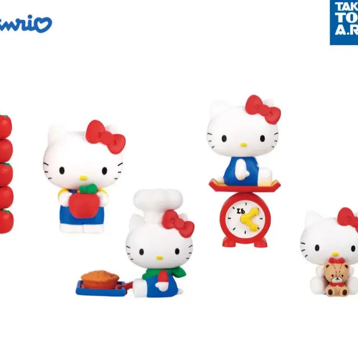 [BUNJANG] Hello Kitty Apple Cafe Figure Bundle Set / 헬로키티  아임헬로키티 애플카페 피규어4종일괄