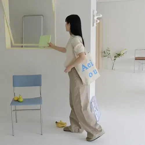 [BUNJANG] Aeiou Afternoon Beige Logo Bag / [새상품] Aeiou Logo Bag - Afternoon Beige