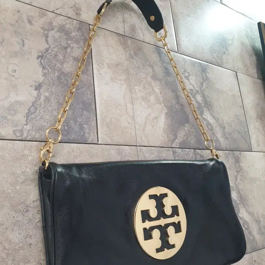 [BUNJANG] Tory Burch Leather Shoulder Bag / 토리버치 블랙 레더 체인 숄더백 상태A+