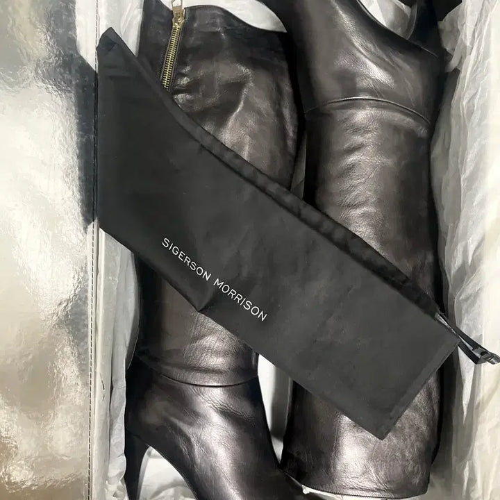 [BUNJANG] Sigerson Morrison Black Leather Long Boots (US 8) / 시거슨모리슨 블랙레더 롱 부츠 사이즈8 (240정도)