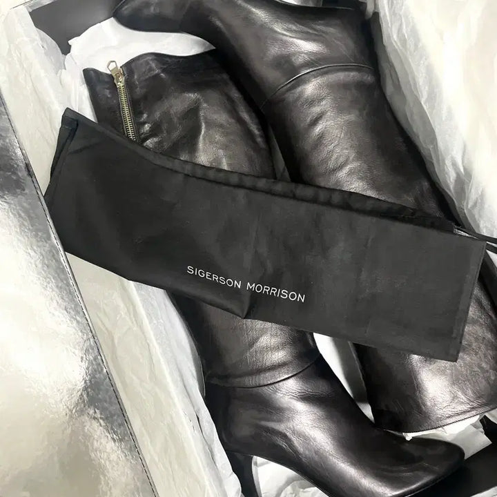 [BUNJANG] Sigerson Morrison Black Leather Long Boots (US 8) / 시거슨모리슨 블랙레더 롱 부츠 사이즈8 (240정도)