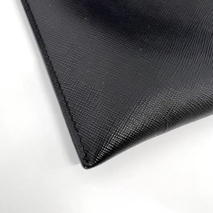 [BUNJANG] Prada Saffiano Triangle Logo Clutch Bag (2NH001) / [100% 정품] 프라다 사피아노 삼각로고 클러치백 블랙 (2NH001)