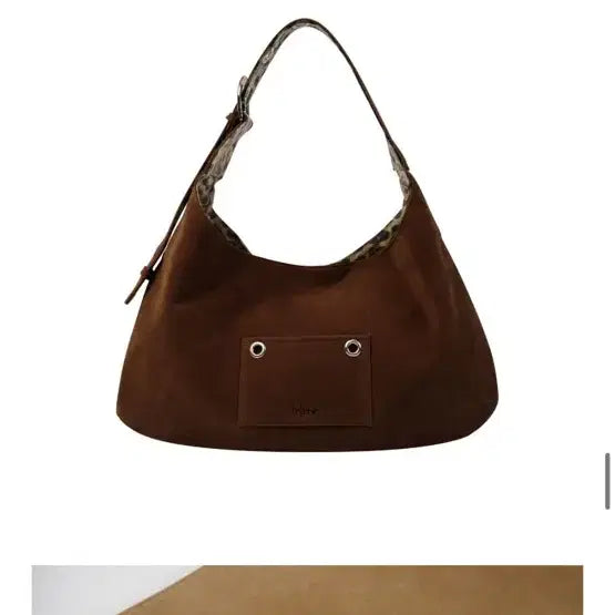 [BUNJANG] Letterry Suede Reversible Bag Brown / 레터리 스웨이드 리버시블 백 브라운