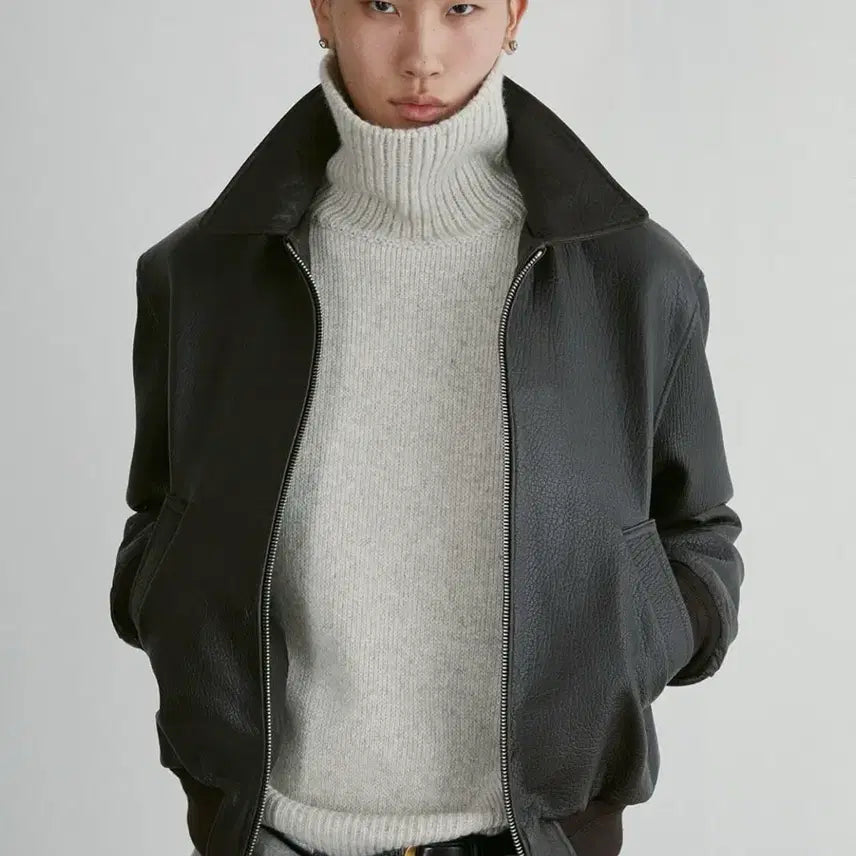 [BUNJANG] XL Recto Ben Shrunken Lamb Leather Jacket Dark Brown / [XL] 렉토 벤 슈렁큰 램 레더 가죽 자켓 다크 브라운