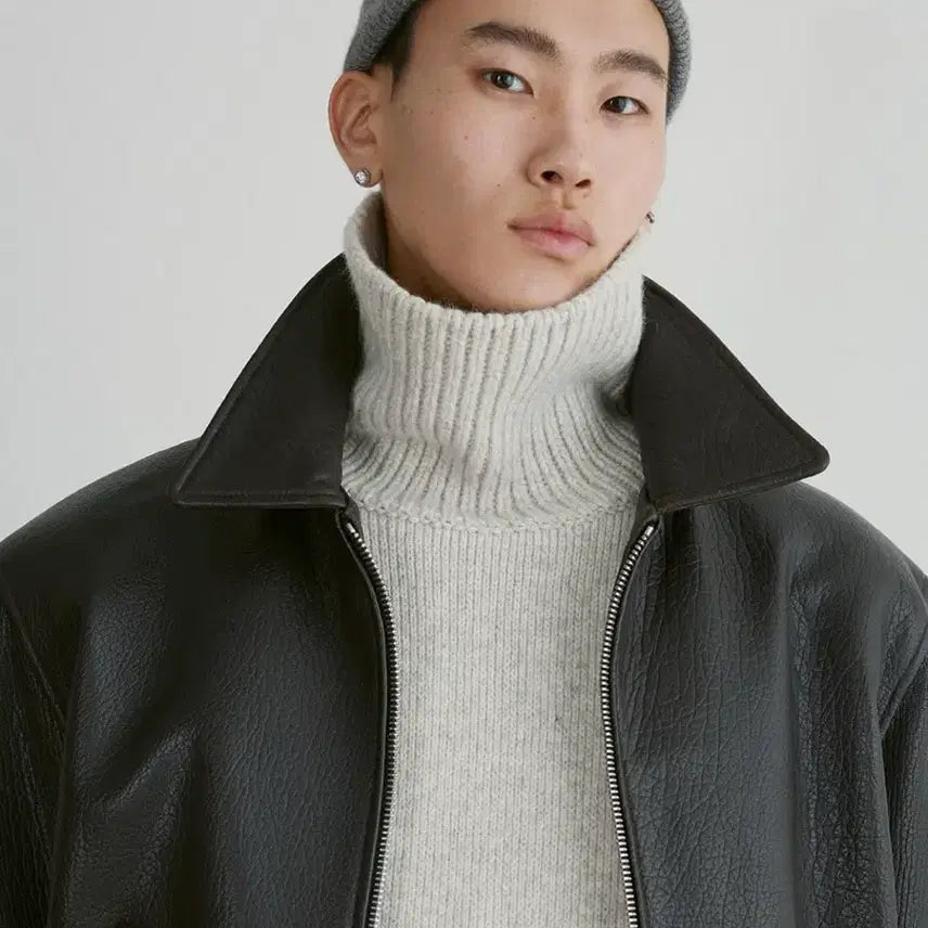 [BUNJANG] XL Recto Ben Shrunken Lamb Leather Jacket Dark Brown / [XL] 렉토 벤 슈렁큰 램 레더 가죽 자켓 다크 브라운