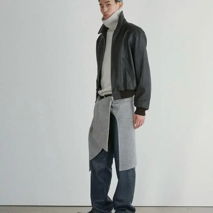 [BUNJANG] XL Recto Ben Shrunken Lamb Leather Jacket Dark Brown / [XL] 렉토 벤 슈렁큰 램 레더 가죽 자켓 다크 브라운