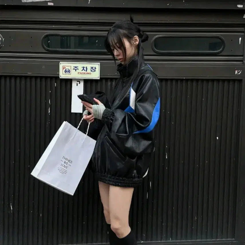 [BUNJANG] WooHwa Leather Jacket / 우화 레더 자켓