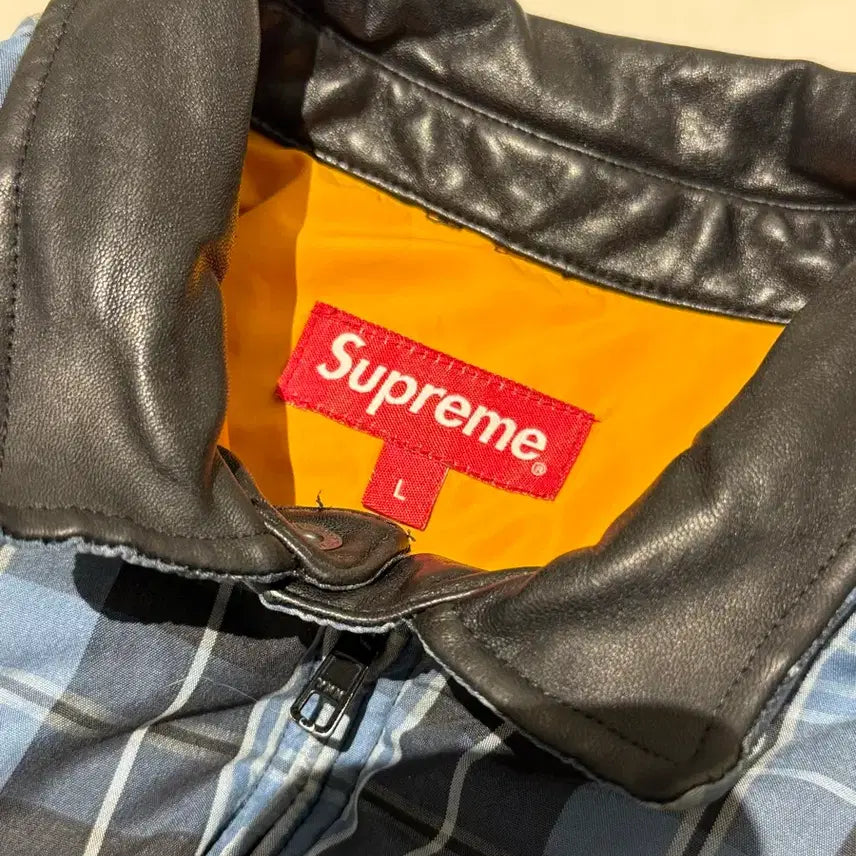 [BUNJANG] Supreme FW19 Check Quilted Down Jacket Blue / 슈프림 FW19 체크 퀼팅 다운 자켓 블루