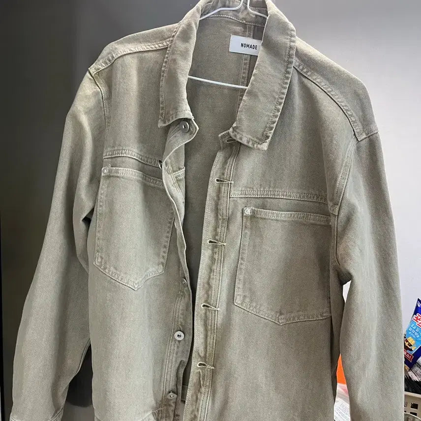 [BUNJANG] Beige Trucker Jacket / 베이지 트러거 자켓