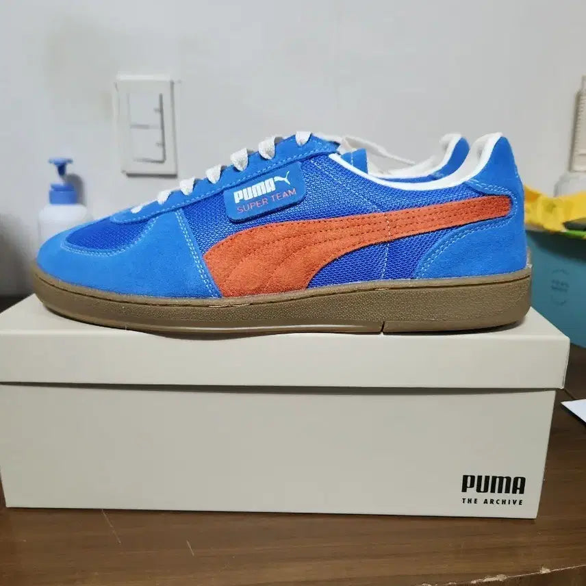 [BUNJANG] Puma Super Team OG Sneakers Blue/Orange 285 / 푸마 슈퍼팀 OG 스니커즈 블루/오렌지 285사이즈