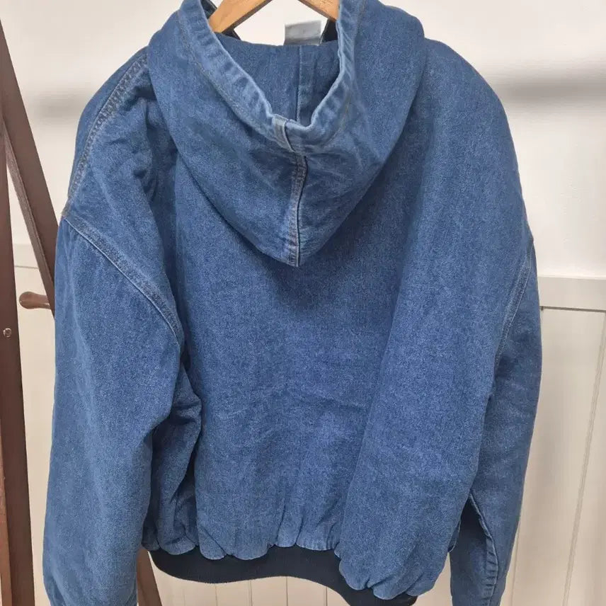 [BUNJANG] Unisex Retro Quilted Denim Jacket / 레트로 누빔 후드청자켓 새상품(남녀공용)