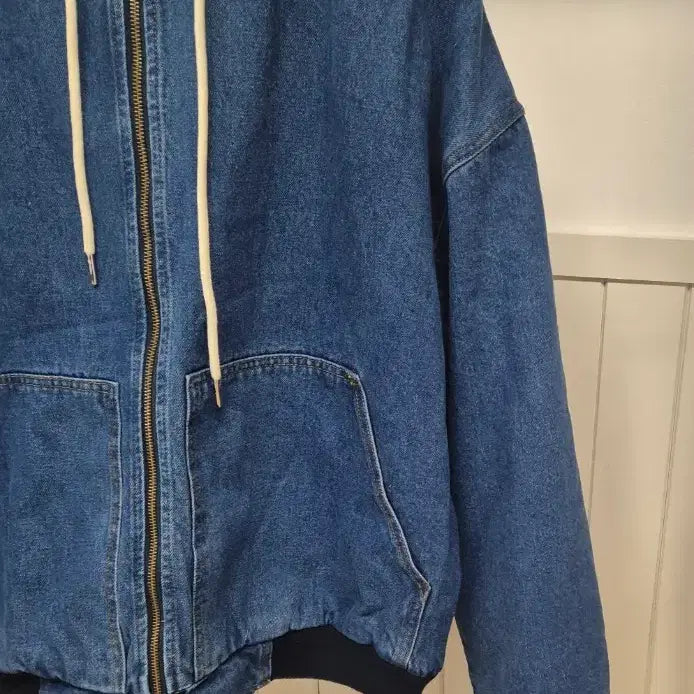 [BUNJANG] Unisex Retro Quilted Denim Jacket / 레트로 누빔 후드청자켓 새상품(남녀공용)