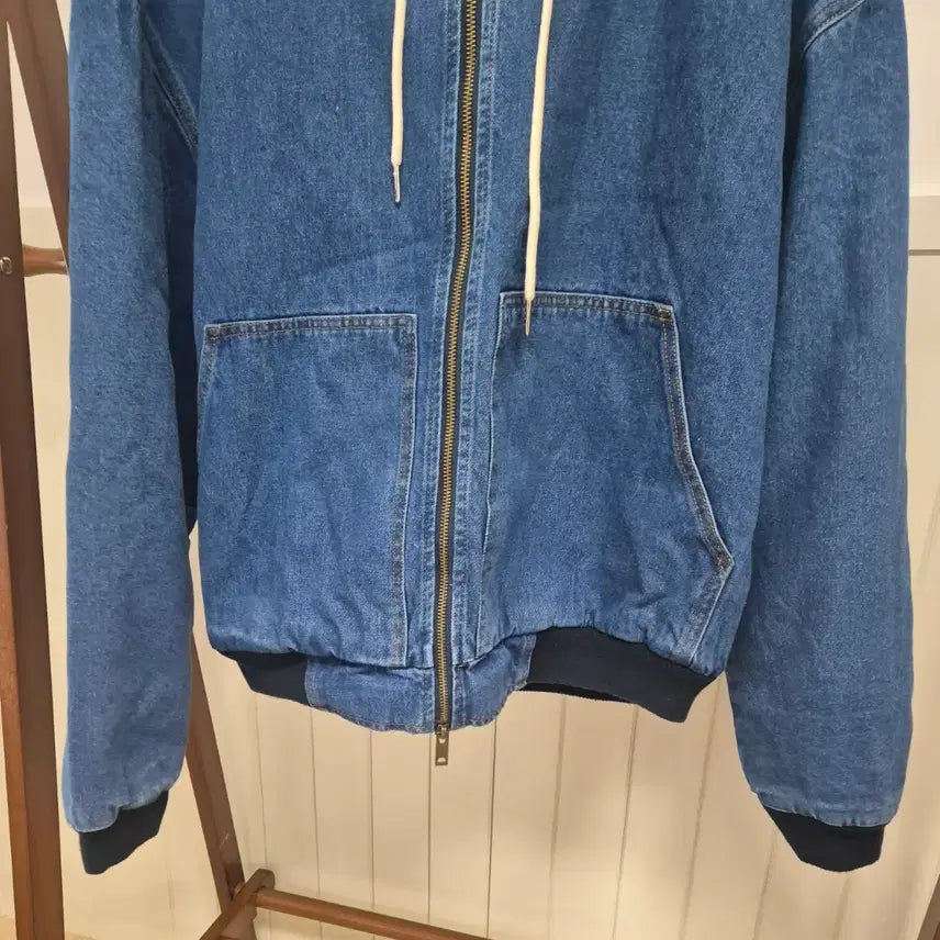 [BUNJANG] Unisex Retro Quilted Denim Jacket / 레트로 누빔 후드청자켓 새상품(남녀공용)