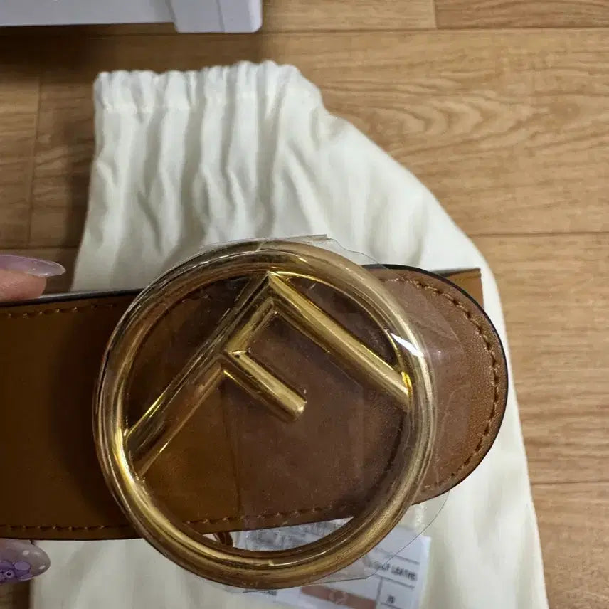 [BUNJANG] Fendi F Logo Brown Belt / 펜디 F 로고 브라운 벨트(정품)