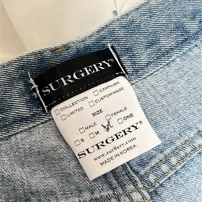 [BUNJANG] Surgery Remake Half Denim Blue / 써저리 remake half denim blue