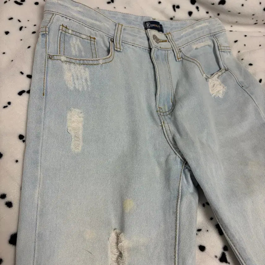 [BUNJANG] NewJeans Light Denim Y2K Skinny Jeans / 리밍 데미지 라이트 데님 청바지 y2k 스키니진 뉴진스는 새청바지