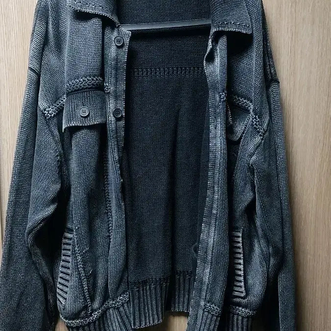 [BUNJANG] Vintage Washed Knit Cardigan Black / 최종가격내림)빈티지 워싱 니트 가디건 블랙