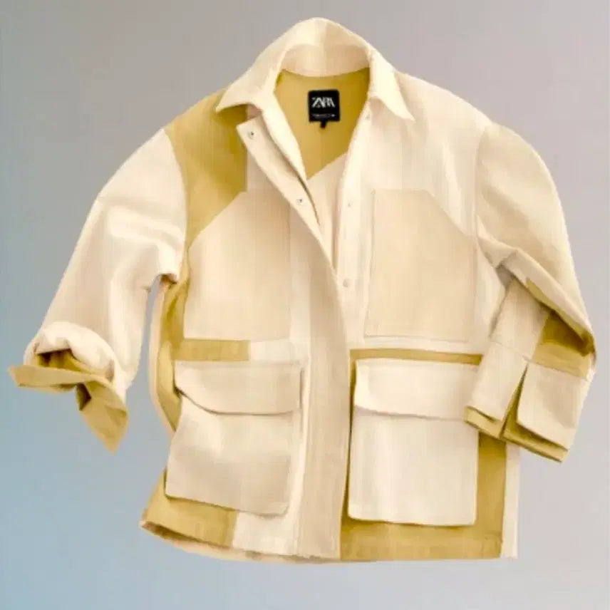 [BUNJANG] ZARA Patchwork Gabardine Jacket M / 자라 패치워크 개버딘 재킷 M