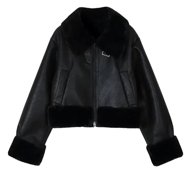 [BUNJANG] Bohemian Seoul High Neck Short Mouton Jacket / 보헤미안서울 하이넥 숏 무스탕 24fw
