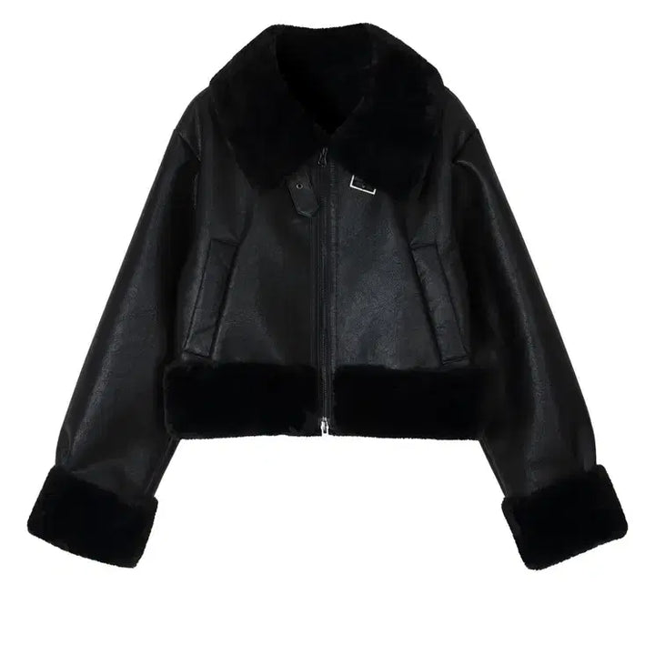 [BUNJANG] Bohemian Seoul High Neck Short Mouton Jacket / 보헤미안서울 하이넥 숏 무스탕 24fw