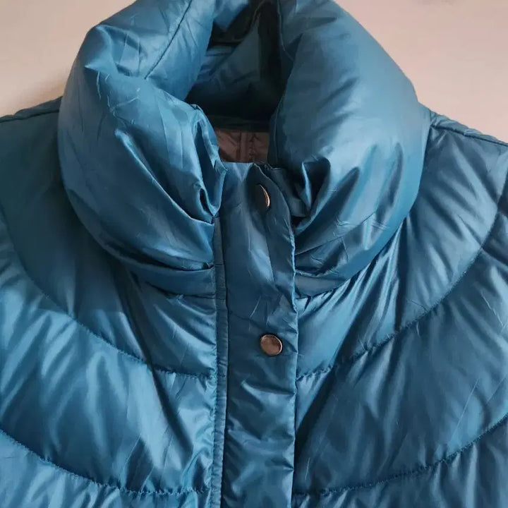 [BUNJANG] Women's Teal Neck Padded Vest M / 여성 청록색 넥 패딩 조끼 M