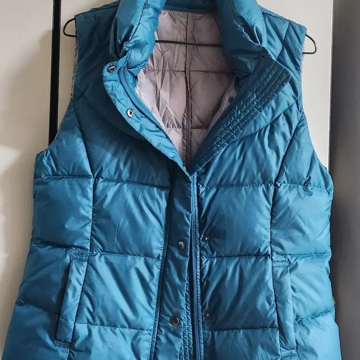[BUNJANG] Women's Teal Neck Padded Vest M / 여성 청록색 넥 패딩 조끼 M