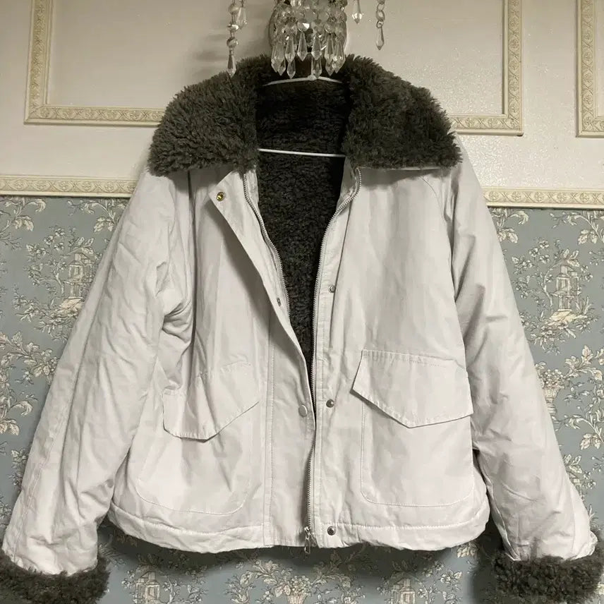 [BUNJANG] Big Size Sherpa Fleece Jacket / 빅사이즈 양털뽀글이자켓 66~77반