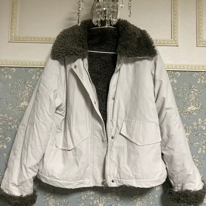 [BUNJANG] Big Size Sherpa Fleece Jacket / 빅사이즈 양털뽀글이자켓 66~77반