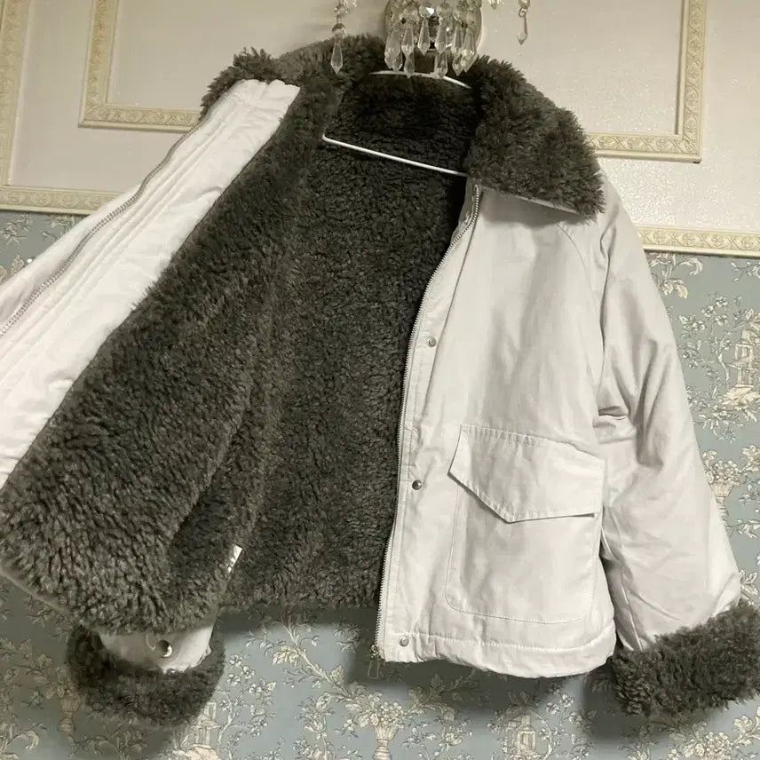 [BUNJANG] Big Size Sherpa Fleece Jacket / 빅사이즈 양털뽀글이자켓 66~77반