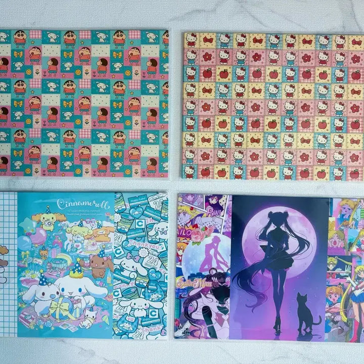 [BUNJANG] Wrapping Paper Mix 50pc / 포용 캐릭터 랩핑지 믹스 50장-6000원