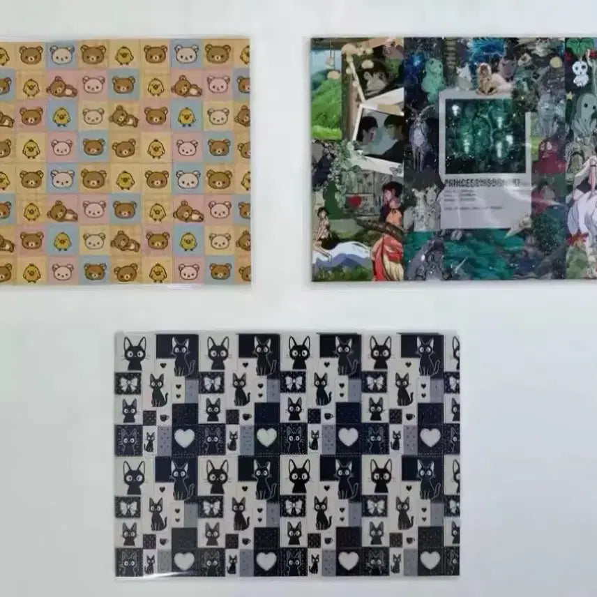 [BUNJANG] Wrapping Paper Mix 50pc / 포용 캐릭터 랩핑지 믹스 50장-6000원