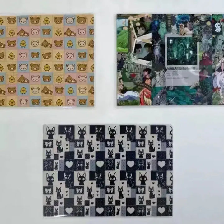 [BUNJANG] Wrapping Paper Mix 50pc / 포용 캐릭터 랩핑지 믹스 50장-6000원