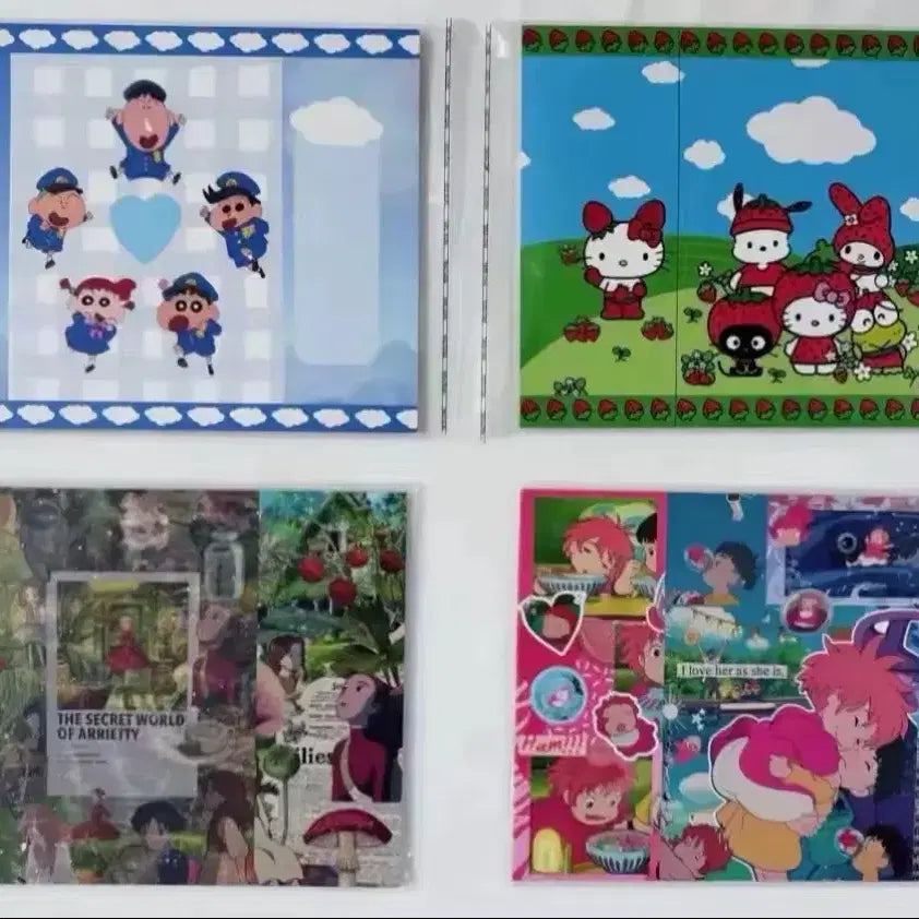 [BUNJANG] Wrapping Paper Mix 50pc / 포용 캐릭터 랩핑지 믹스 50장-6000원