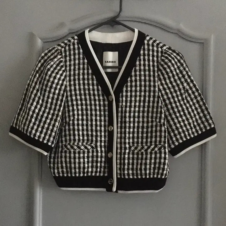 [BUNJANG] Sandro Crop Knit Jacket / 산드로 크롭 니트 자켓