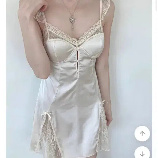 [BUNJANG] Belle Marie Satin Lace Home Wear / 벨르마리 슬립 홈웨어