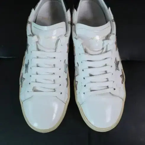 [BUNJANG] Saint Laurent Star Sneakers / 생로랑 스타 스니커즈 38 감성 가죽 스니커즈