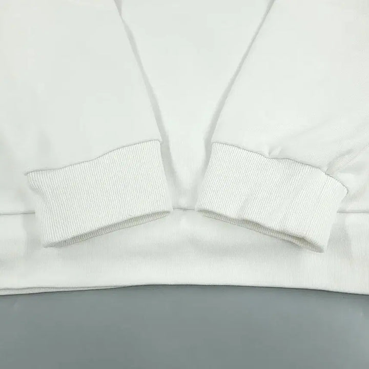 [SOLD OUT] 아디다스 화이트 블랙 배색 로고 삼선 코튼블렌드 맨투맨 티셔츠 M