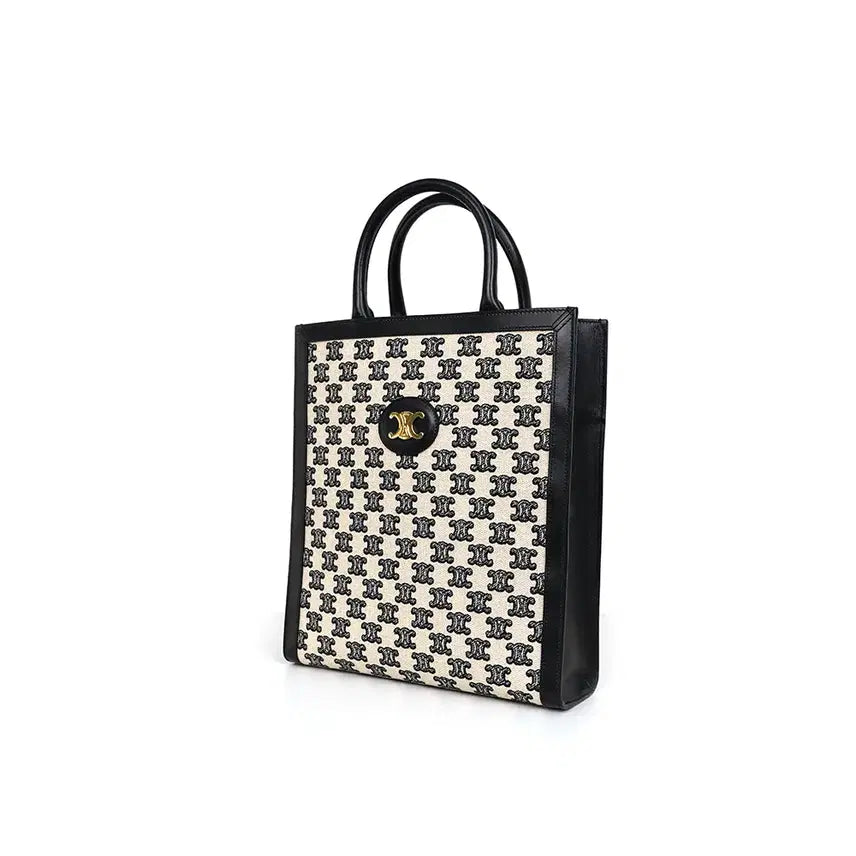 [BUNJANG] Celine Triomphe Embroidered Vertical Cabas Bag Small / [중고명품] 셀린느 트리오페 자수  버티컬 카바스 백 스몰 194352