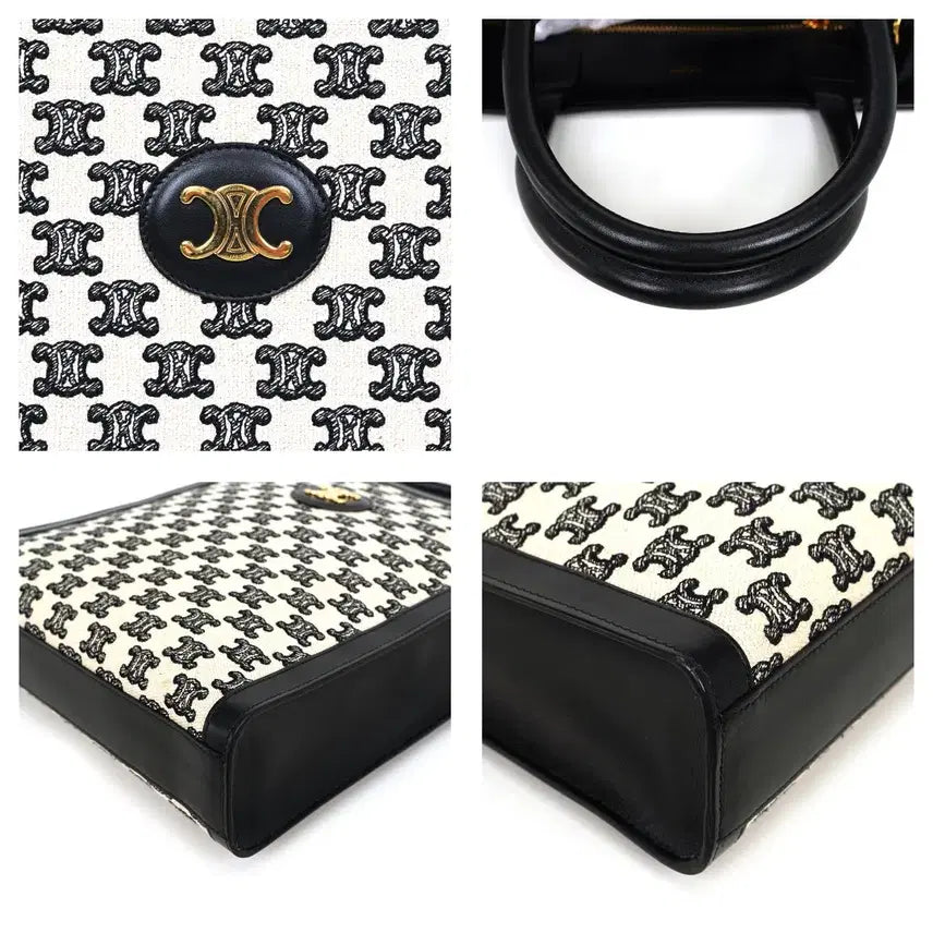 [BUNJANG] Celine Triomphe Embroidered Vertical Cabas Bag Small / [중고명품] 셀린느 트리오페 자수  버티컬 카바스 백 스몰 194352