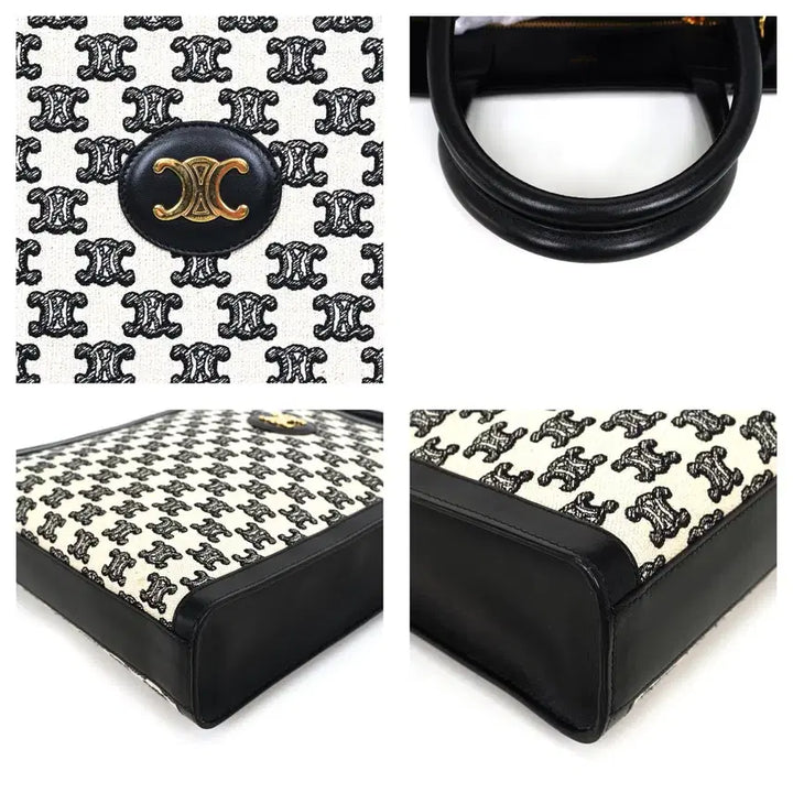 [BUNJANG] Celine Triomphe Embroidered Vertical Cabas Bag Small / [중고명품] 셀린느 트리오페 자수  버티컬 카바스 백 스몰 194352