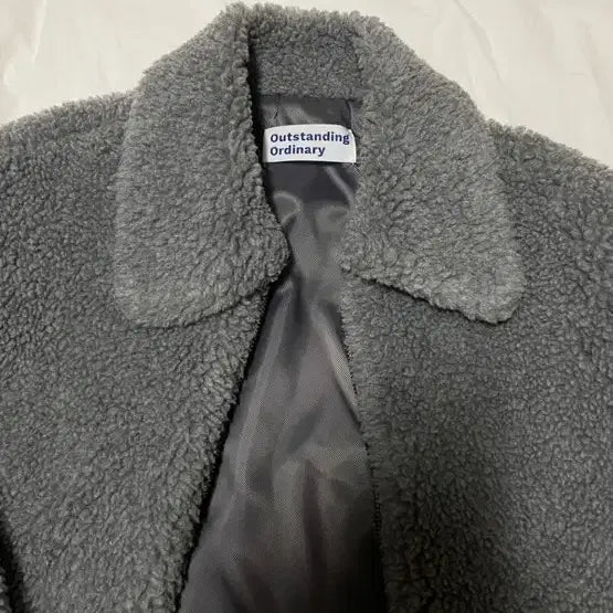 [BUNJANG] Gray Fleece Jacket / 그레이 뽀글이 자켓