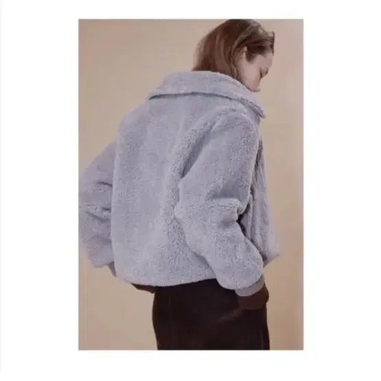 [BUNJANG] Gray Fleece Jacket / 그레이 뽀글이 자켓