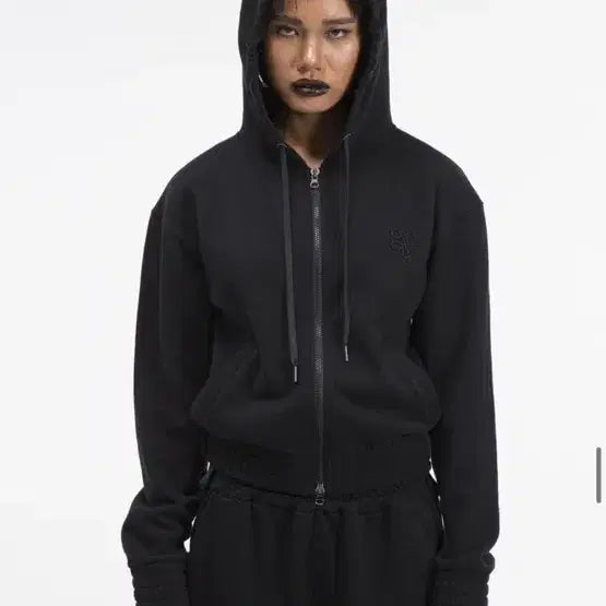 [BUNJANG] KimMeTheYoung G_BAND Zip-Up Hoodie / 김미더영 G_BAND ZIP-UP HOODIE / BLACK