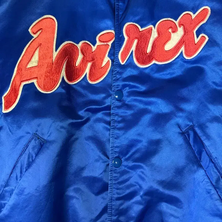 [BUNJANG] AVIREX USA 90s Satin Varsity Jacket / 빈티지 90s 아비렉스 AVIREX USA 사틴 바시티 자켓 L