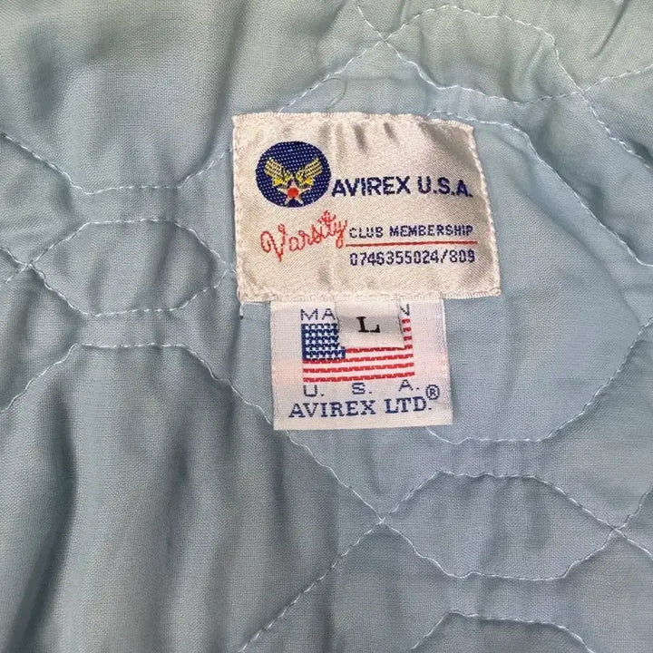 [BUNJANG] AVIREX USA 90s Satin Varsity Jacket / 빈티지 90s 아비렉스 AVIREX USA 사틴 바시티 자켓 L