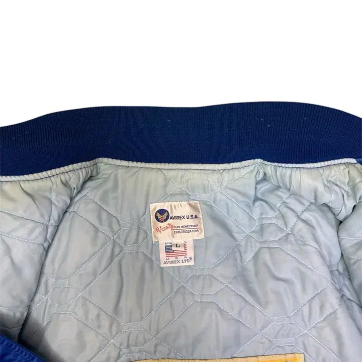 [BUNJANG] AVIREX USA 90s Satin Varsity Jacket / 빈티지 90s 아비렉스 AVIREX USA 사틴 바시티 자켓 L